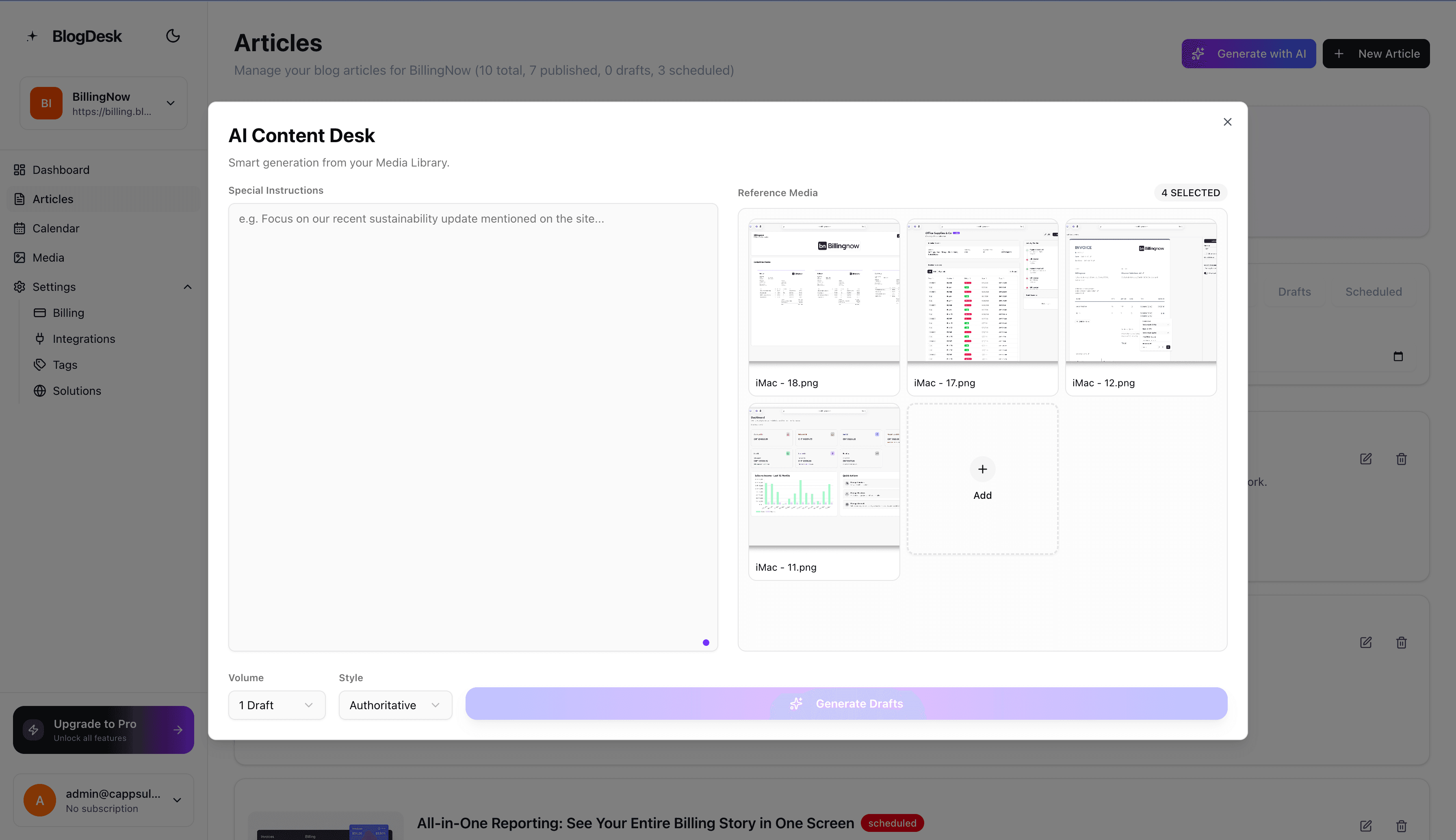 BlogDesk - AI Content Desk